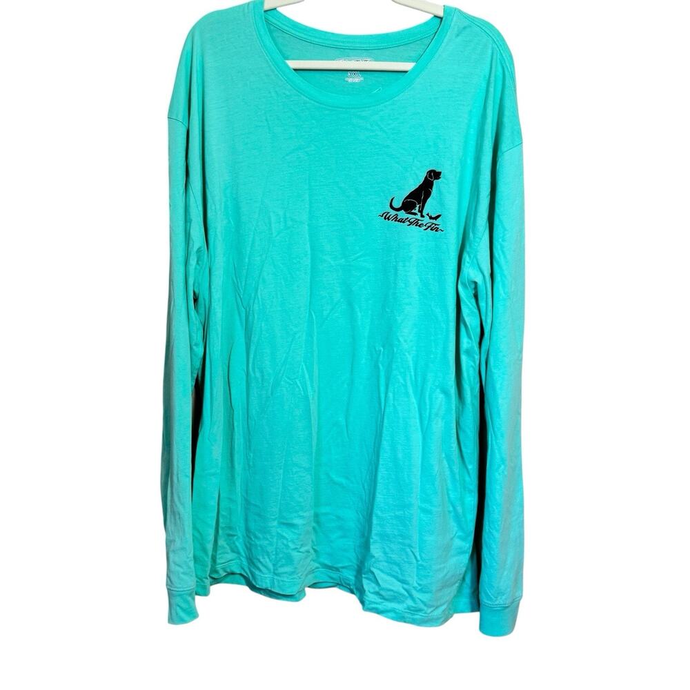 What the Fin Performance Fabric Men’s T-Shirt Long Sleeve 3XL Labrador Retriever